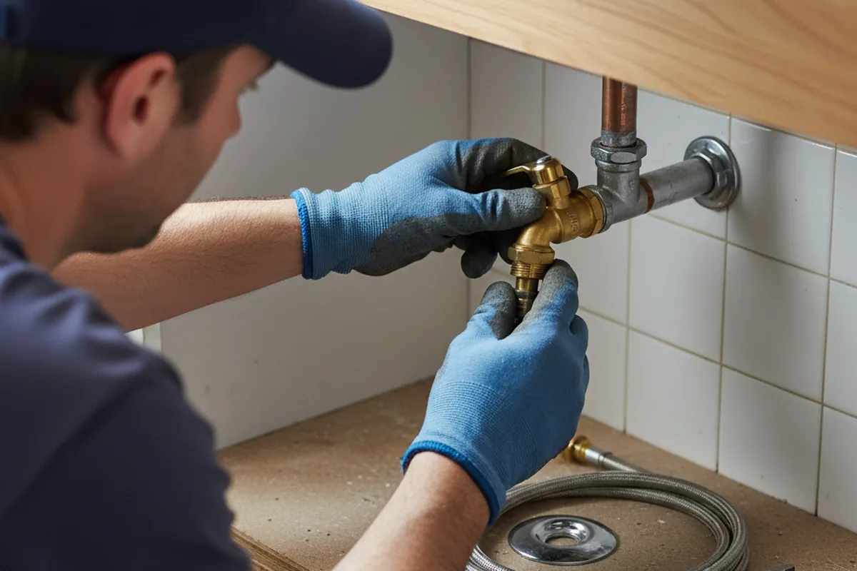 Shutoff valve and fitting work during Emergency Plumbing in Tippecanoe